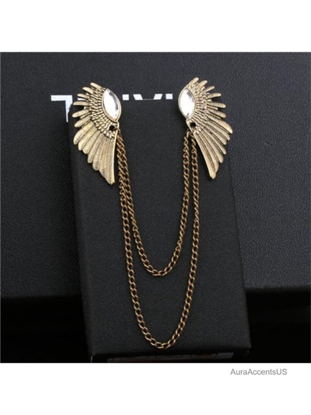 Long Chain Brooch Pin for Sweaters Shawl Cardigan Coat Women Men Metal Alloy - Picture 5 of 5